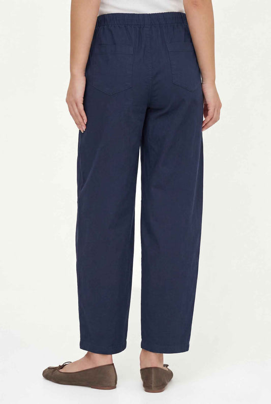 Women's Woven Barrel-Leg Pull-On Pants