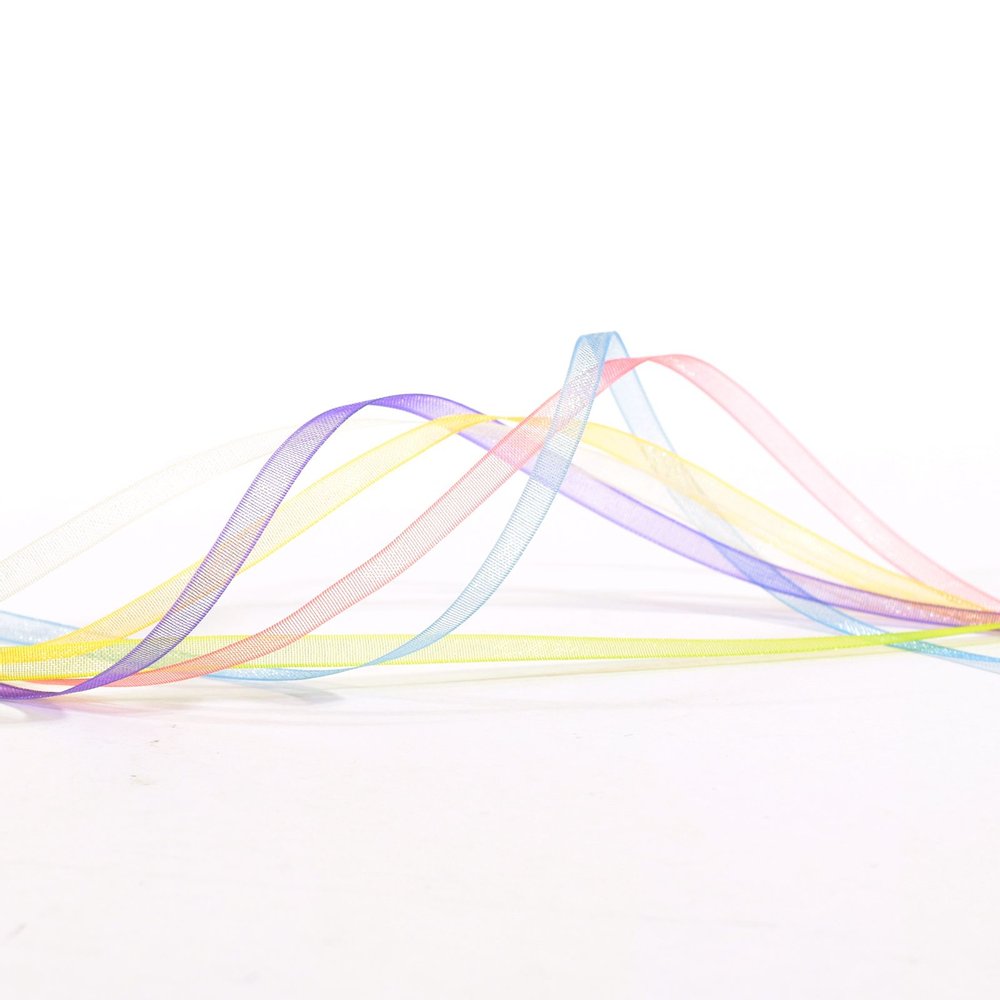 Vaessen Creative Organza Ribbon 6 Colours 3mmx2m Spring