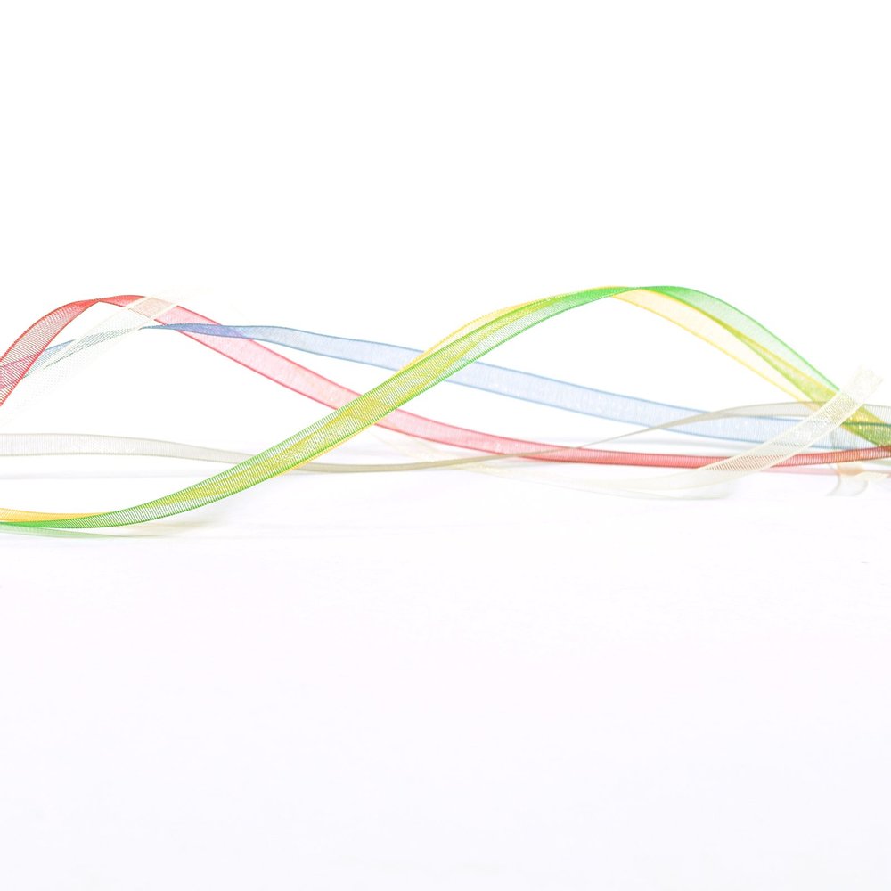 Vaessen Creative Organza Ribbon 6 Colours 3mmx2m Christmas