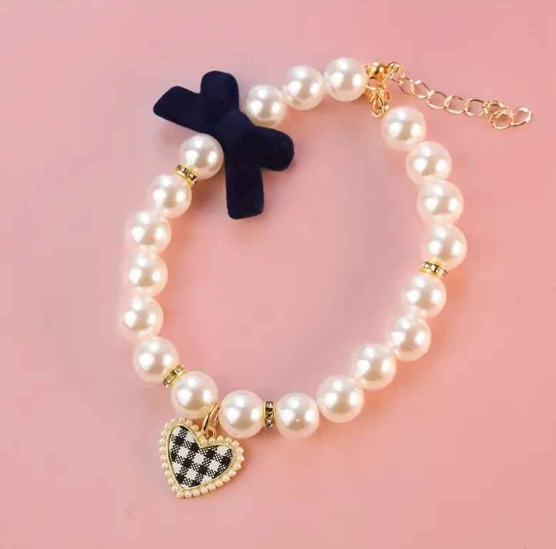 Justine Dog Collar | Pearl Style Dog Collar