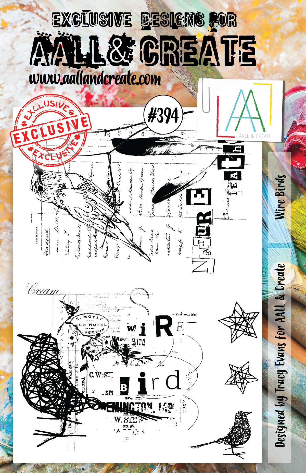 AALL and Create Stamp Set - 394 - Wire Birds
