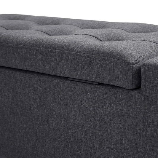 Linen Storage Ottoman Bench – Tufted Upholstered Accent & Seating Bench (United States & Canada Delivery Only)