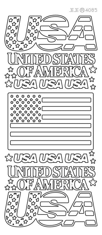 Peel-Off Stickers - USA
