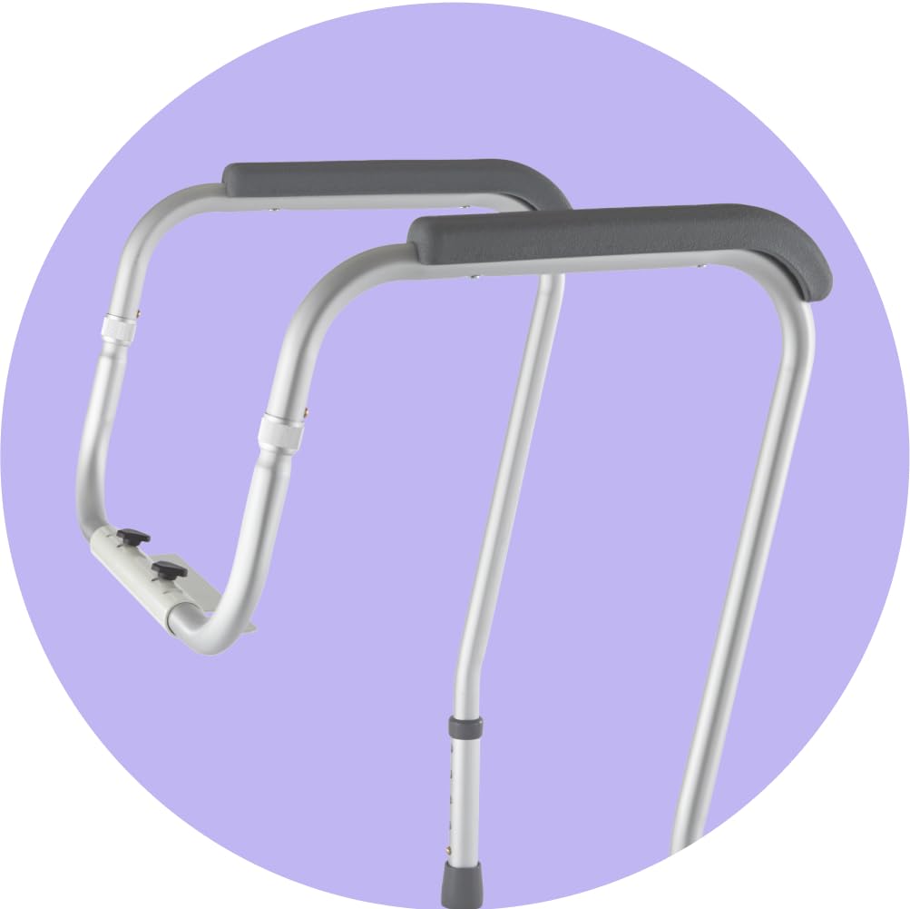 Medline Toilet Safety Rail for Seniors with Easy Installation; Height Adjustable Toilet Safety Frame; Bathroom Assist Rail with Armrests; Bathroom Safety; 250 lb. Weight Capacity đ All In One Marketplace Canada