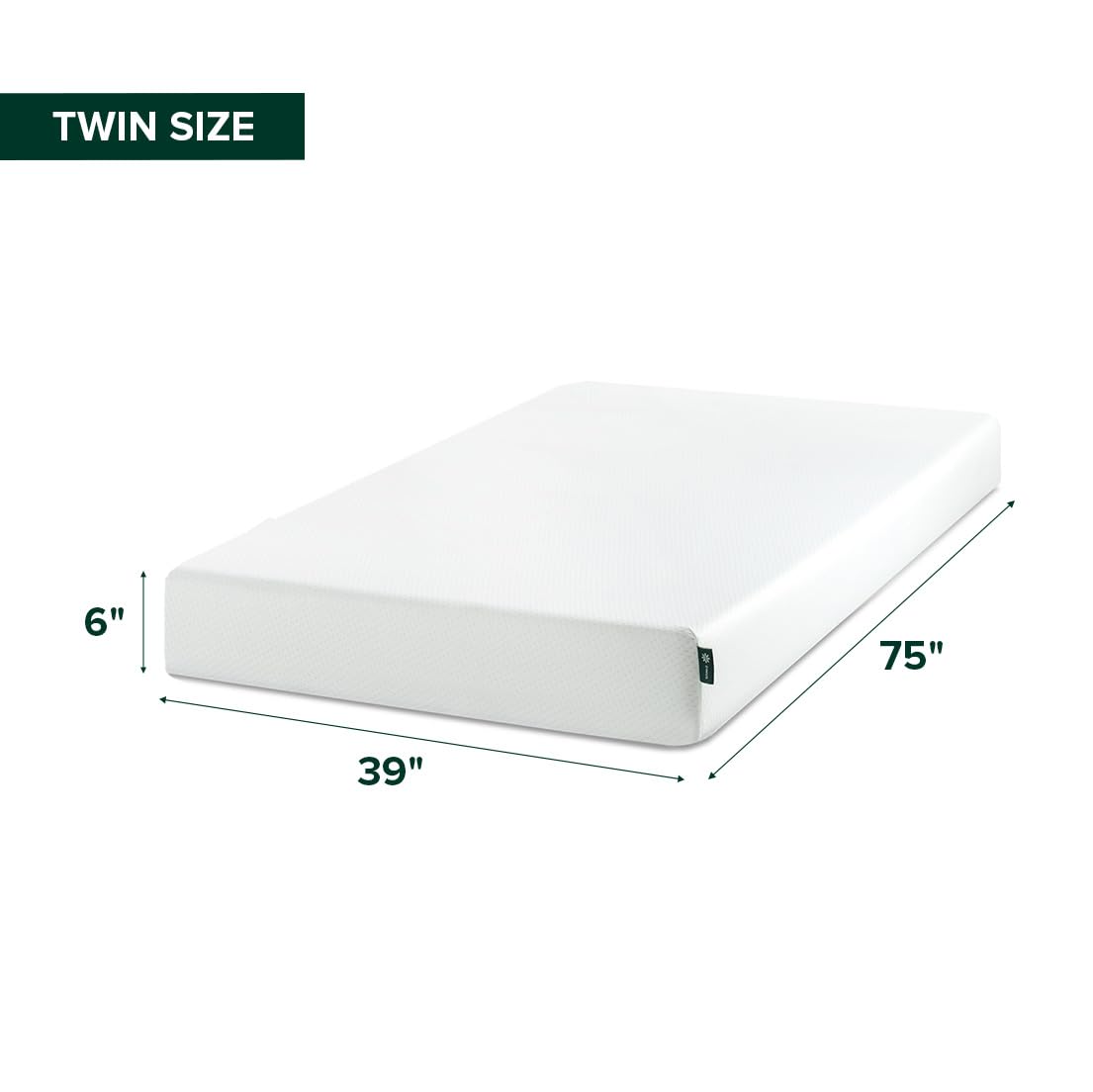 Zinus Twin Mattress - 6 Inch Green Tea Infused Memory Foam Mattress, Mattress in a Box, CertiPUR-US Certified Foam with Pressure Relief, 10-Year Warranty, Twin Size ๐ All In One Marketplace Canada