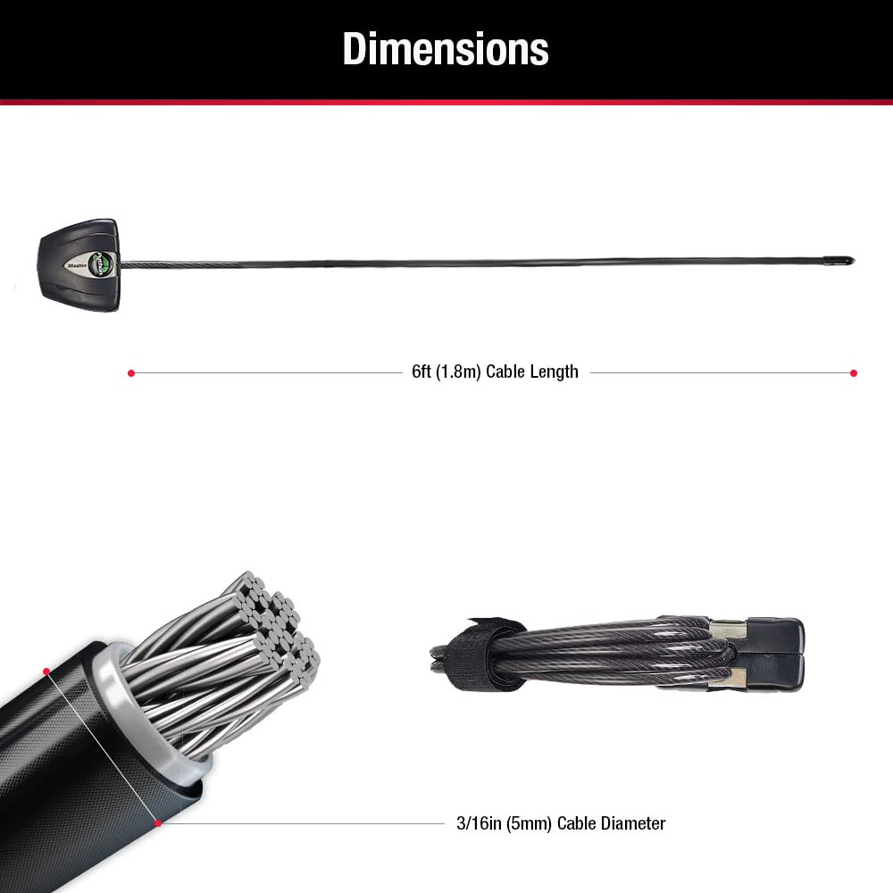 Master Lock 8417D Python Adjustable Locking Cable, 6-Foot , Black and Silver 🍁 All In One Marketplace Canada