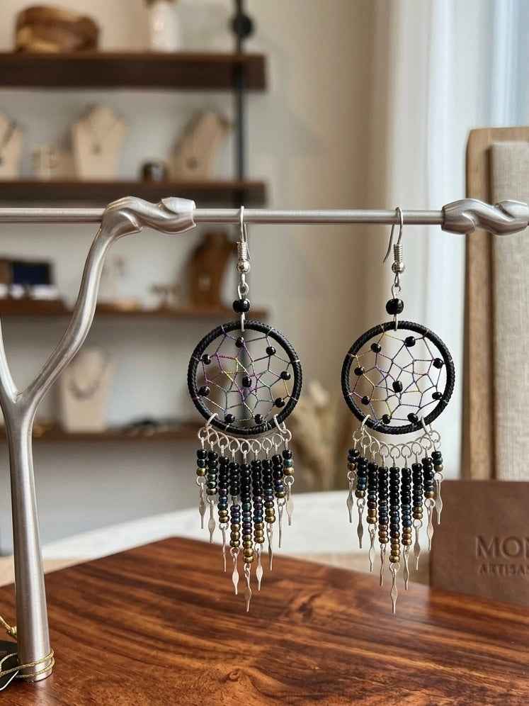 Black/Gold/Dreamcatcher Dangles