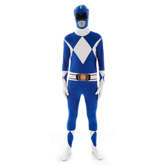 Morphsuits Blue Power Ranger Costume Adults, Halloween Costume Men, XL