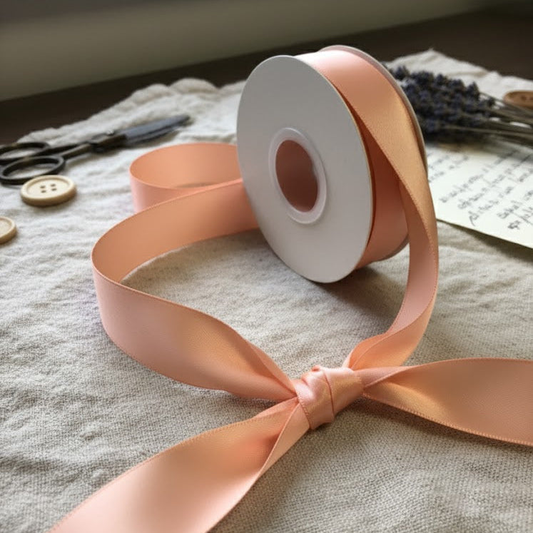 30 Meter Double Face Peach #720 Ribbon Roll