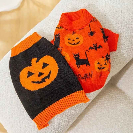 Pumpkin Dog Sweater | Halloween Dog Costume