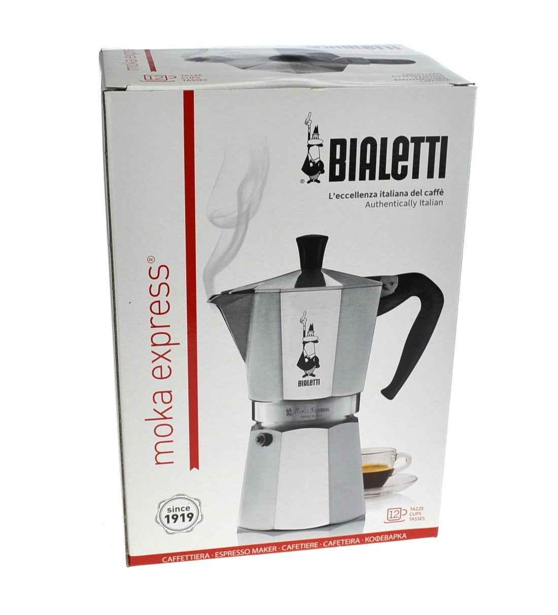 BIALETTI - Moka Express: Iconic Stovetop Espresso Maker, Makes Real Italian Coffee, Moka Pot 12 Cups (22 Oz - 670 Ml), Aluminium, Silver 🍁 All In One Marketplace Canada