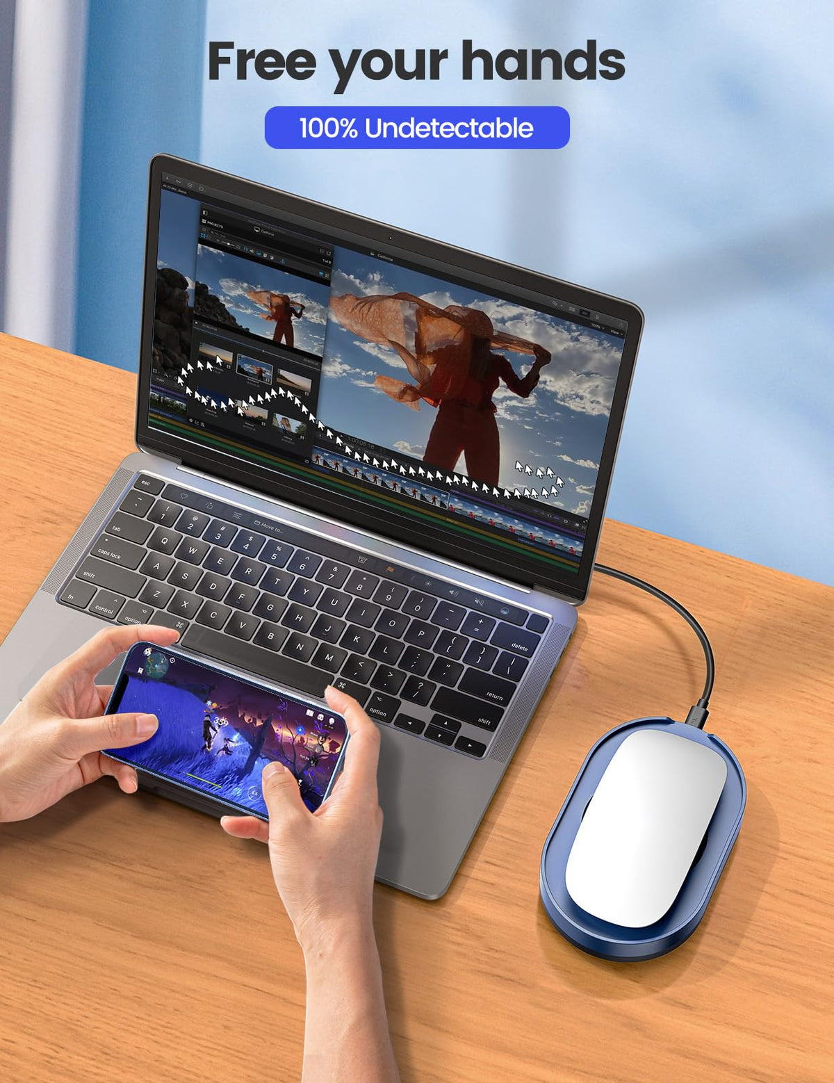 Vaydeer Undetectable Mouse Mover, M4 Mouse Jiggler Device with ON/Off Switch, Driver-Free Shaker Wiggler Mouse Movement Simulation for Computer Awakening, Gift Ideal for Men/Women đ All In One Marketplace Canada