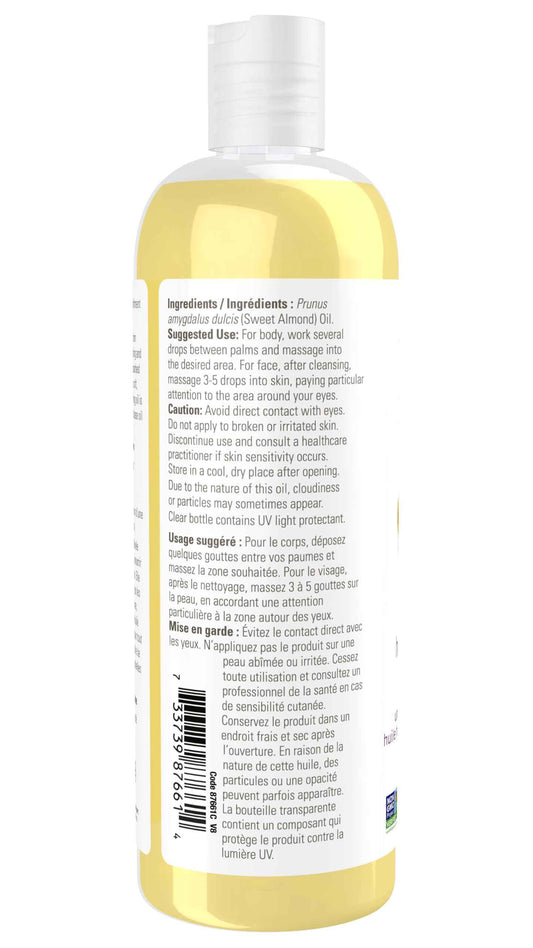 NOW Solutions Sweet Almond Oil, 473mL 🍁 All In One Marketplace Canada