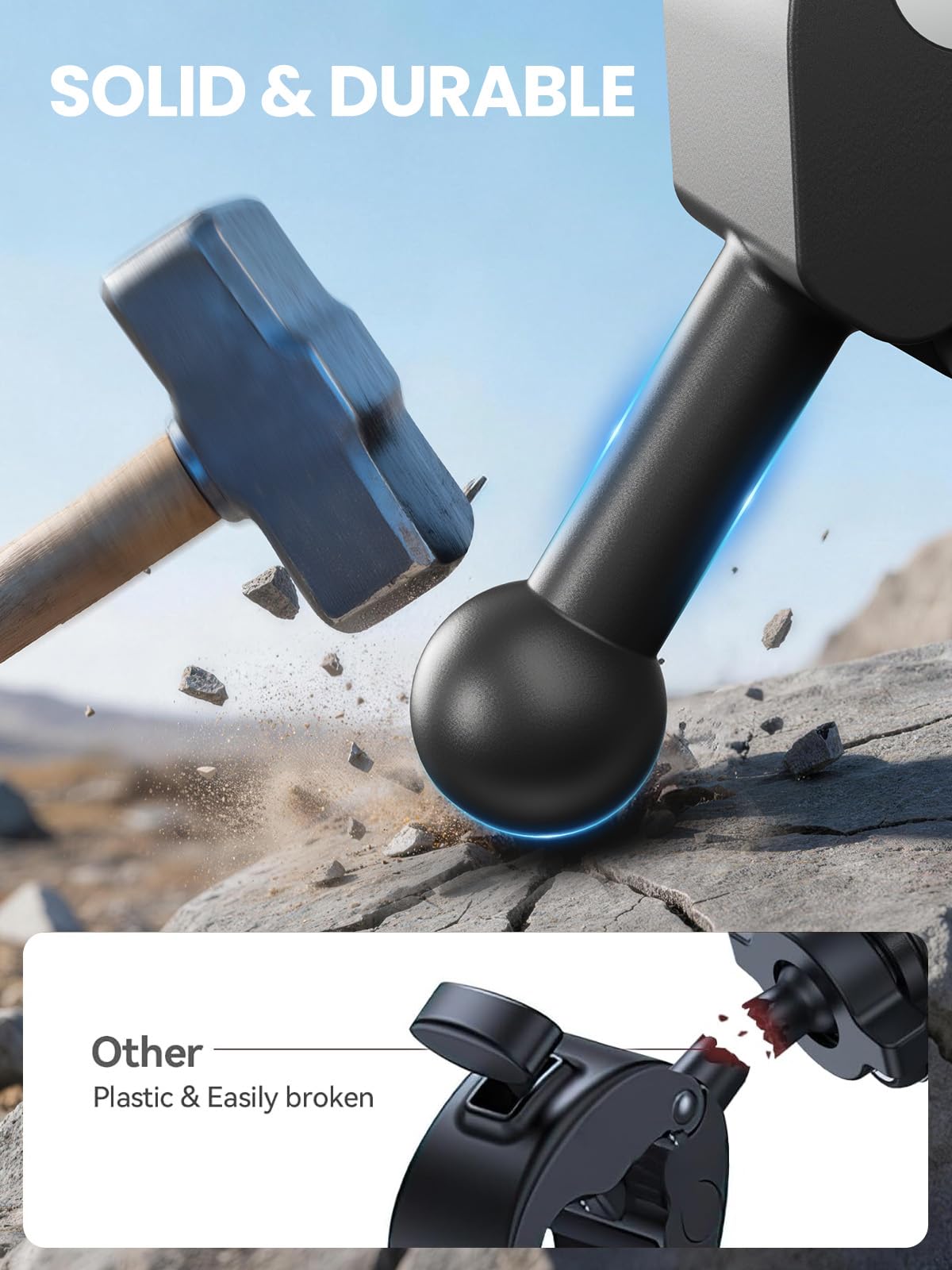 Tounee Bike Phone Mount Holder with Dual Vibration Dampener - Quick Release Handlebar Clip for Bicycle/Cycling, Upgraded Anti-Shock Design Fits iPhone 16/15/14 Pro Max & 4.7-6.7" Phones (Black) đ All In One Marketplace Canada