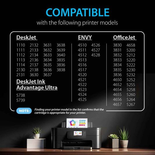 Smart Ink Remanufactured Ink Cartridges Replacement for HP 63 XL 63XL (Black & Color 2 Combo Pack) for Envy 4520 4522 4516 OfficeJet 3833 3830 4650 3836 5255 5200 DeskJet 3630 3632 3836 3634 Printer ๐ All In One Marketplace Canada