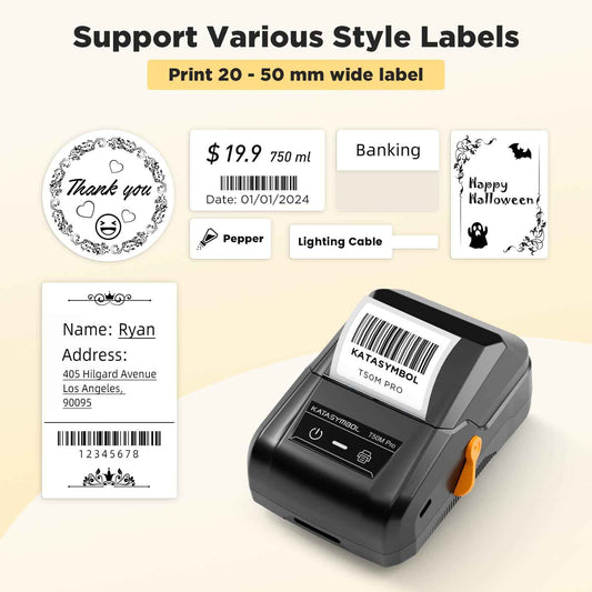 SUPVAN T50M Pro Bluetooth Label Maker Machine with Tape, Wide Waterproof Label, Versatile App with 30 Fonts and 660+ Icons, Inkless Labeler for Home, Kitchen, School, Office Organization, Set 1 🍁 All In One Marketplace Canada