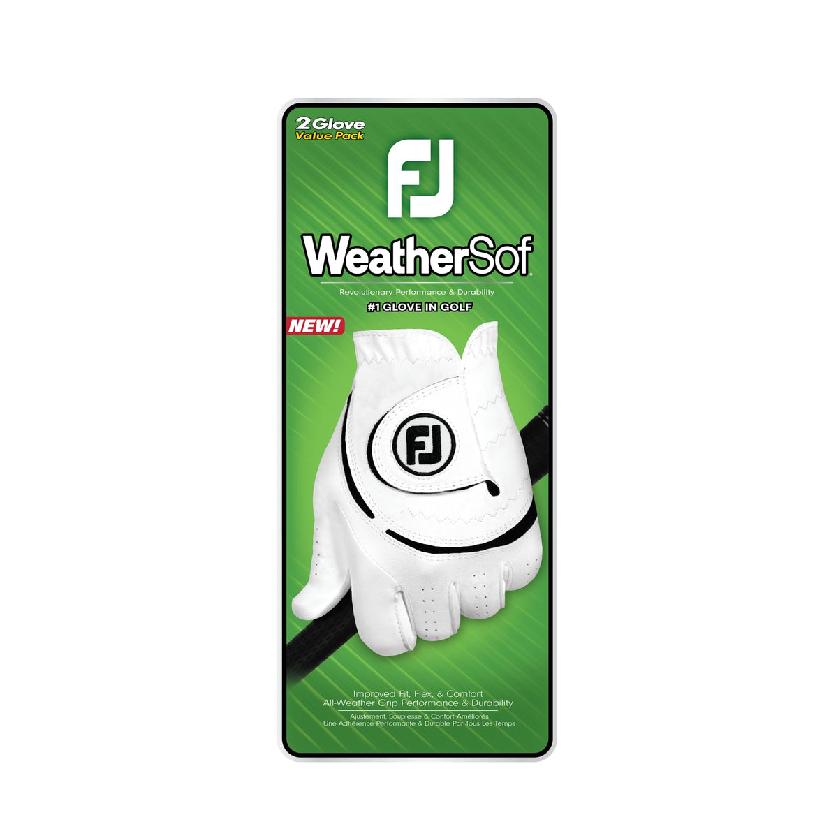 FootJoy Men's WeatherSof 2-Pack Golf Glove, White, X-Large, Worn on Left Hand 🍁 All In One Marketplace Canada