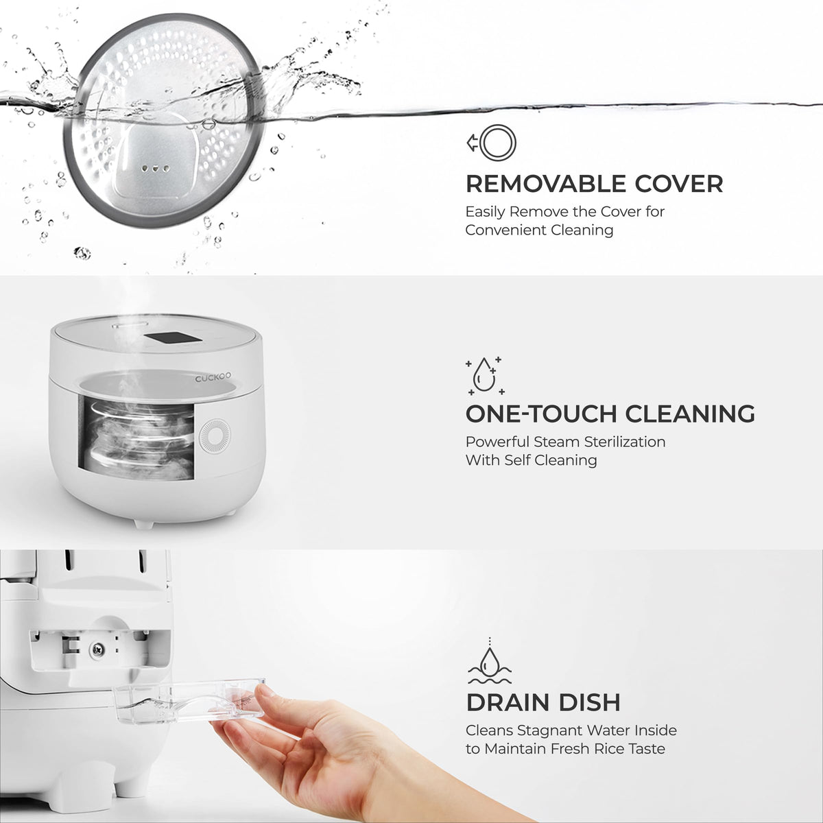 CUCKOO CR-0375FW | 3-Cup (Uncooked) Micom Rice Cooker | 10 Menu Options: Oatmeal, Brown Rice & More, Touch-Screen, Nonstick Inner Pot | White (CR-0375FW) ๐ All In One Marketplace Canada