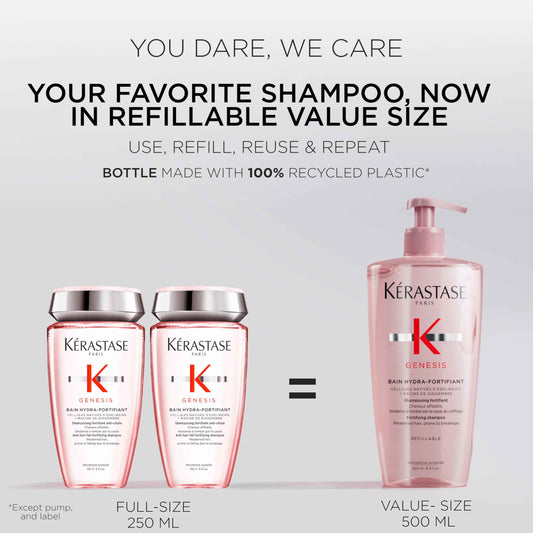 Kérastase Genesis Bain Hydra-Fortifiant Shampoo for Weak Hair, 500 mL 🍁 All In One Marketplace Canada
