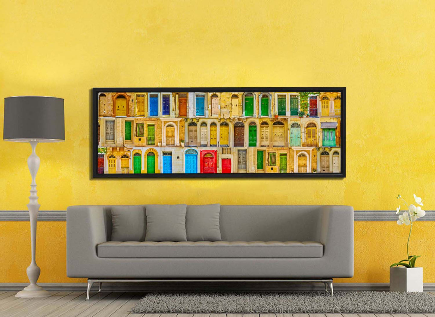 Maltesische Türen Leinwand - Abstrakte Minimalismus Kunst - Große Wanddekoration