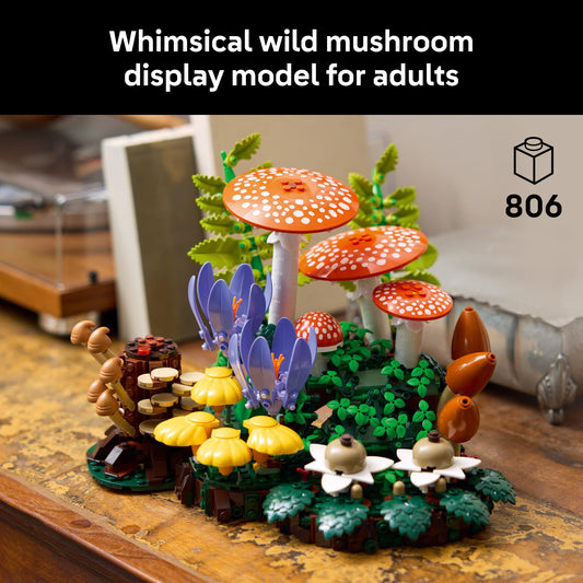 LEGO Botanicals Woodland Mushrooms - Building Set for Adults, Ages 18+ - Mushroom Decor for Home Office, Desk - Gifts for Women & Men - Craft Activity - 11505 ๐ All In One Marketplace Canada
