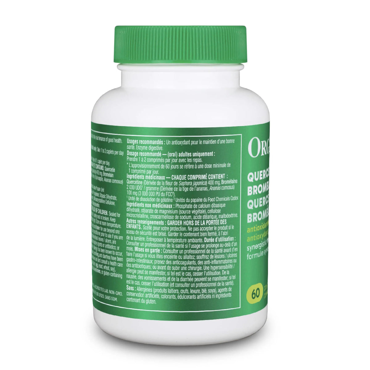 Organika Canadian-Made Quercetin with Bromelain- High Availability, Immune System Support, Allergy and Inflammation Support- 60tabs đ All In One Marketplace Canada