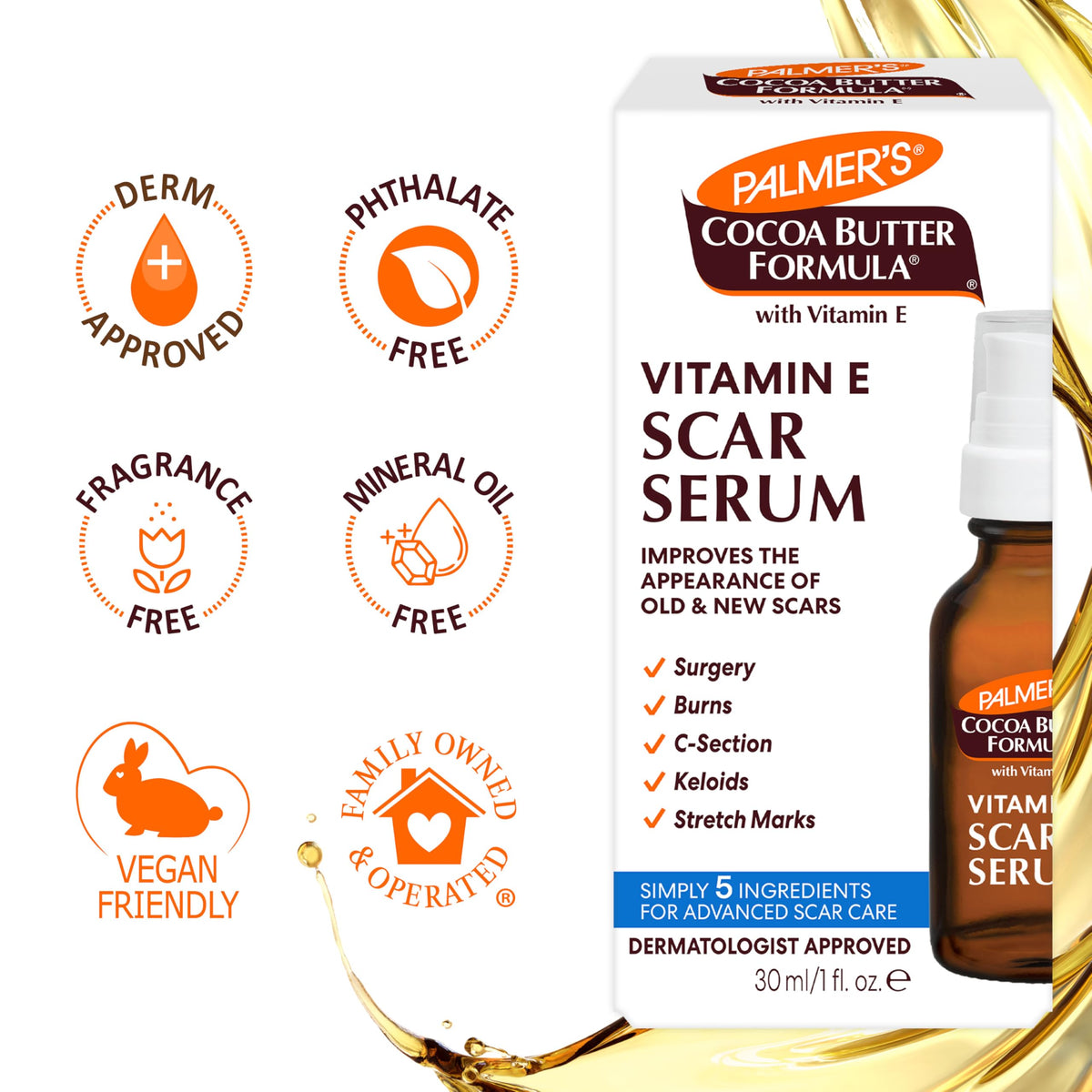 Palmer's Cocoa Butter Formula Vitamin E Scar Serum, 30ml đ All In One Marketplace Canada