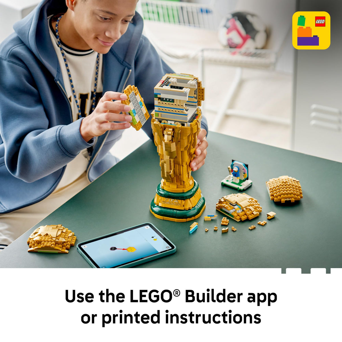 LEGO Editions FIFA World Cup Official Trophy Building Set - Kit for Display in Bedroom, Home Office, Book Shelf - Soccer Fans Collectible - with World Cup 2026 Minifigure - Gift for Fans - 43020 ๐ All In One Marketplace Canada
