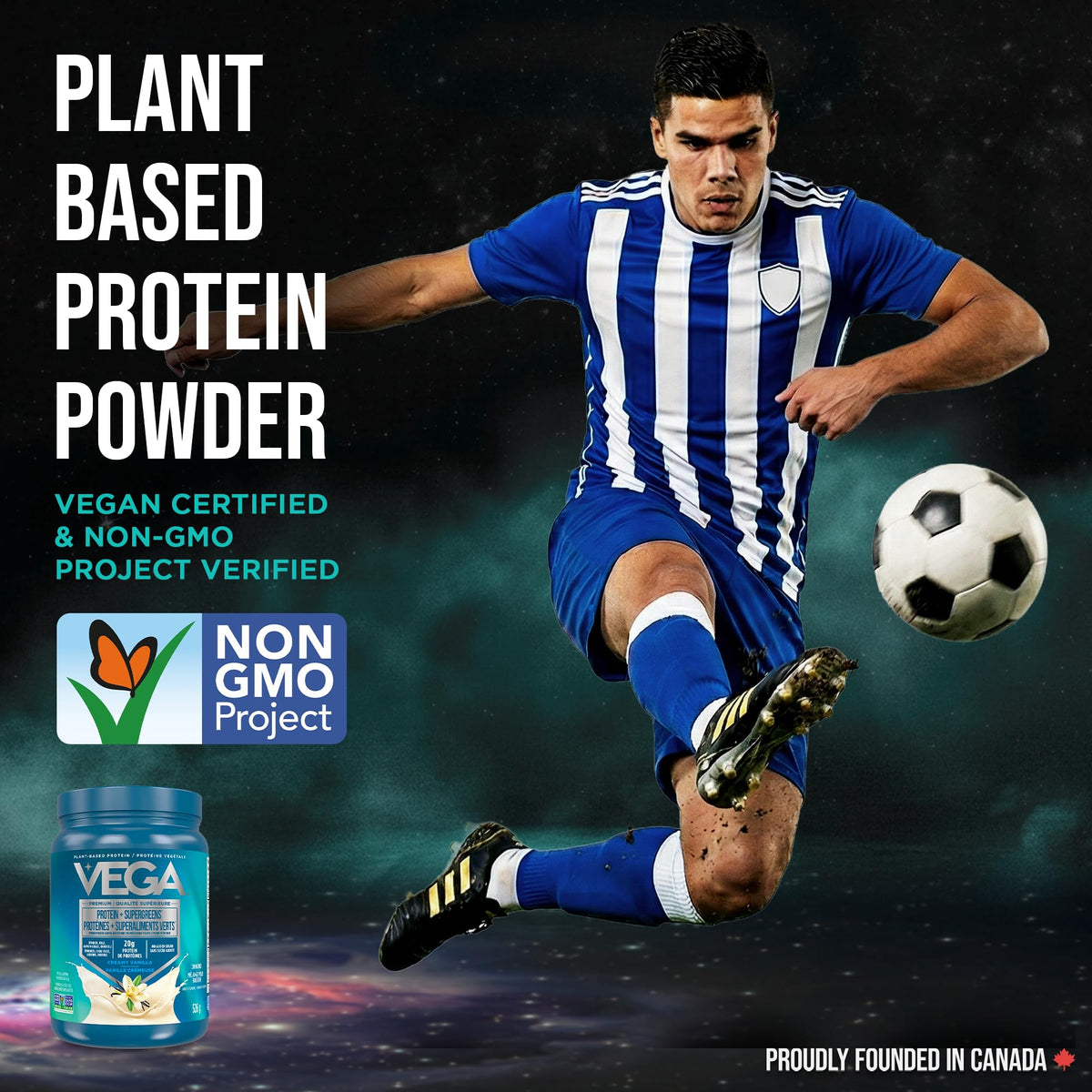 Vega Protein + Supergreens - 20g Plant-Based Pea Protein with Veggies, Vanilla, 18 Servings, Vegan Keto, Non-GMO, Gluten Free, Dairy Free, Low Carb, 526g (Packaging May Vary) ๐ All In One Marketplace Canada