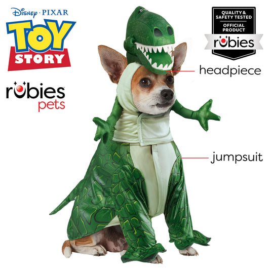 Rubies Disney Toy Story Pet Costume, Rex, X-Large for Themed Parties and Halloween