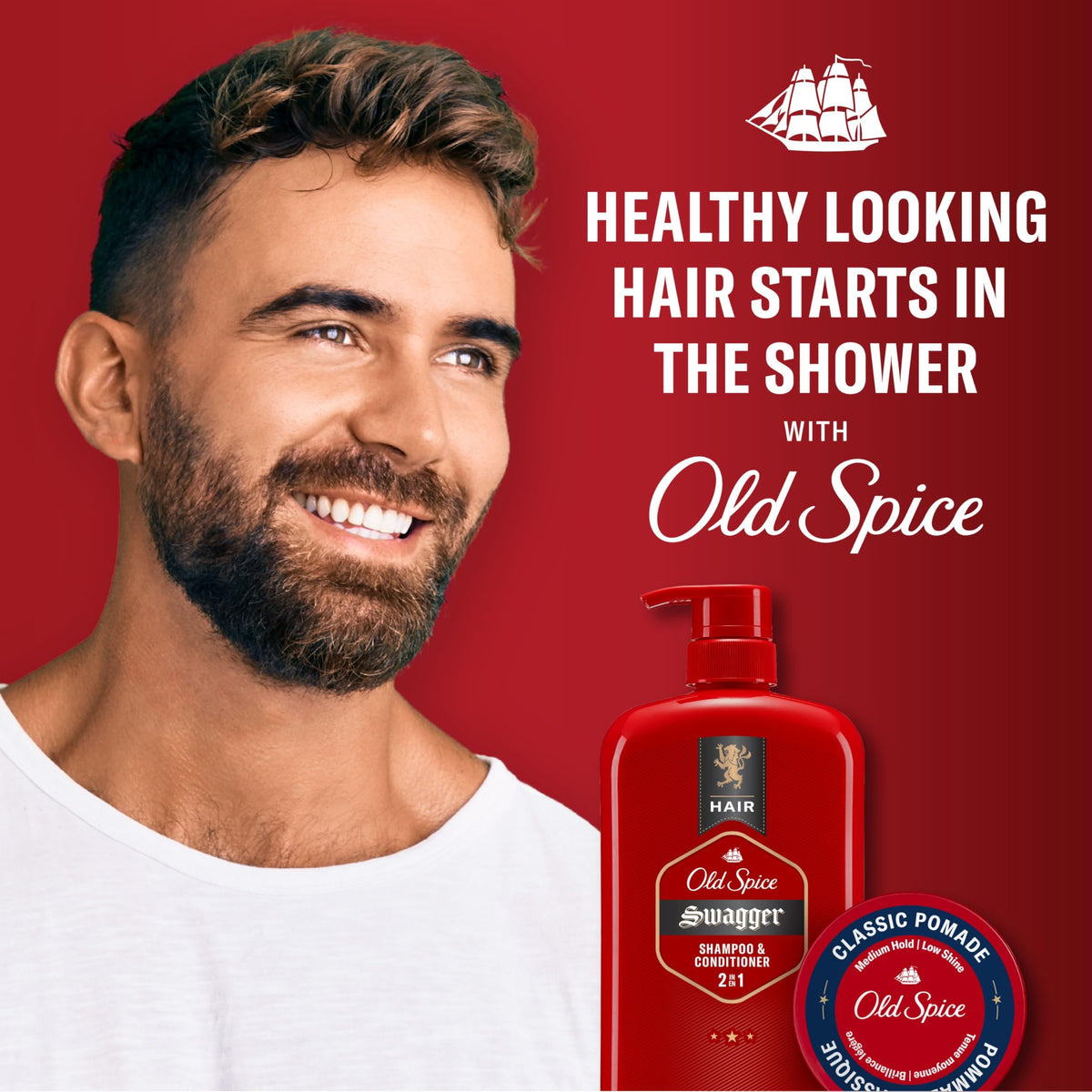 Old Spice Swagger 2in1 Shampoo and Conditioner for Men, Twin Pack, 1.73 L Total (865 mL Each) š All In One Marketplace Canada