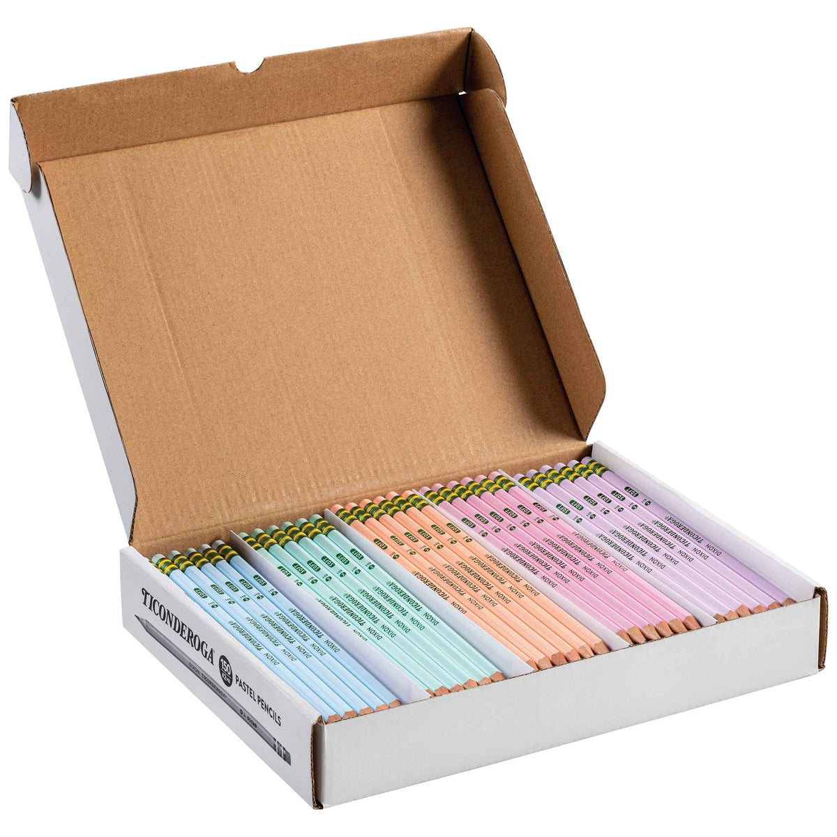 Ticonderoga Wood-Cased Pencils Master Pack, Pre-Sharpened, #2 HB Soft, Pastel Colors, 150 Count đ All In One Marketplace Canada