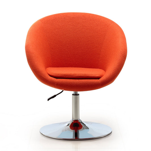 Chandra Swivel Adjustable Faux Leather Accent/Office Chair - Orange