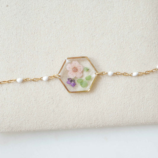 Bracelet Chloé rose - (moyen)