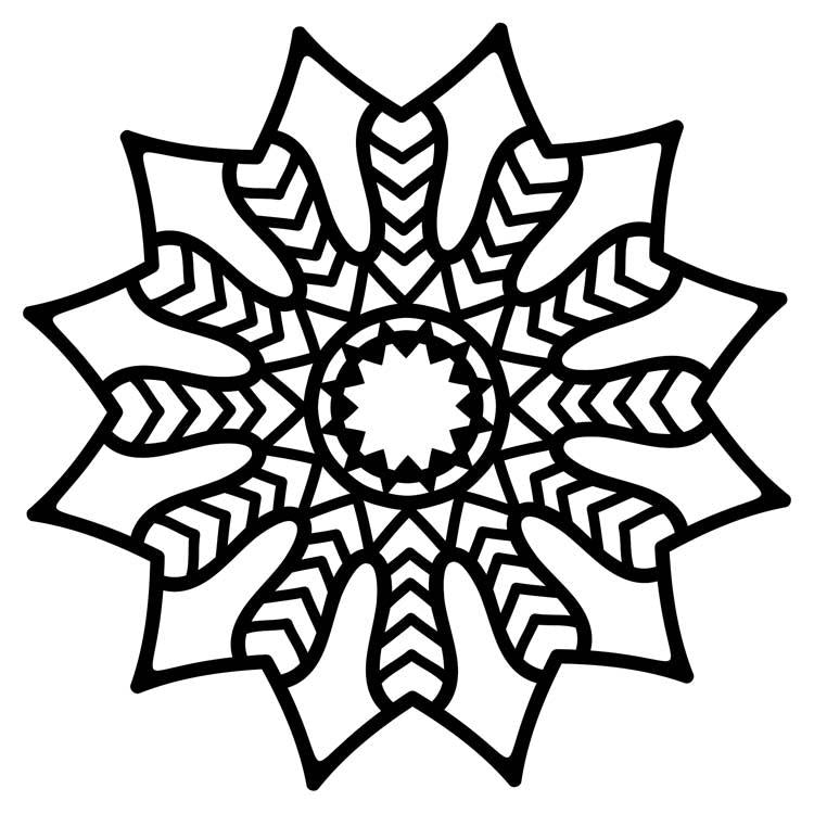Creative Expressions Mask Chevron Mandala