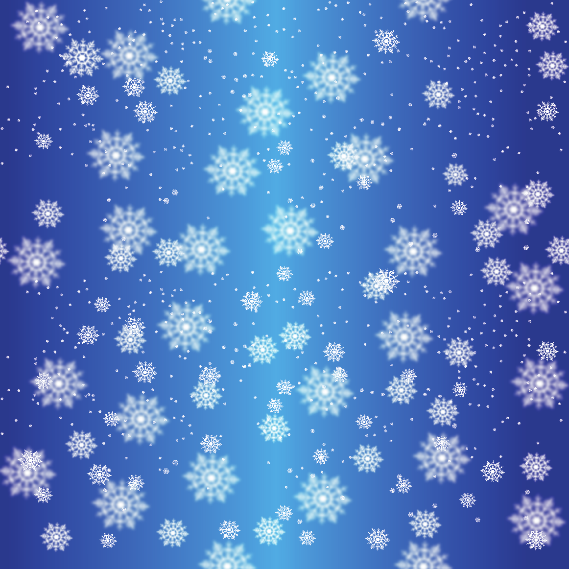 Snow Crystal Blue Snowflakes Adhesive Vinyl - Christmas Pattern 2