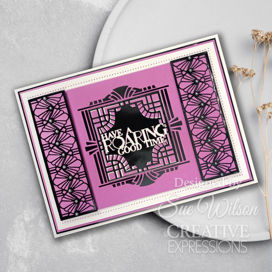 Creative Expressions Sue Wilson Mini Expressions Art Deco Have A Roaring Good Time Craft Die