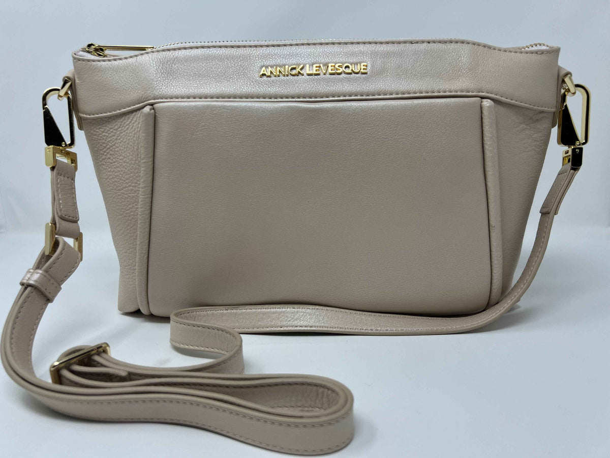Sac à bandoulière en Cuir, Champagne | Elena