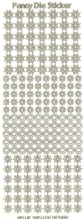 Fancy Die Sticker Transparent Gold