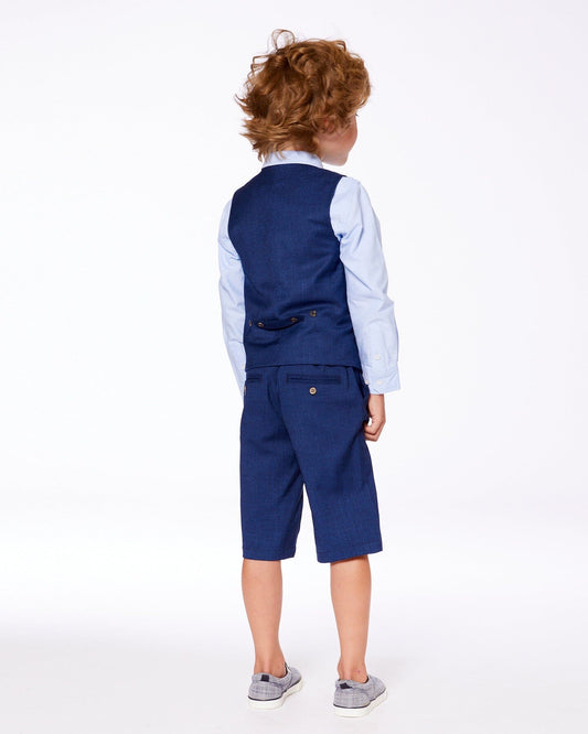Slant Pocket Bermuda Shorts Navy Blue