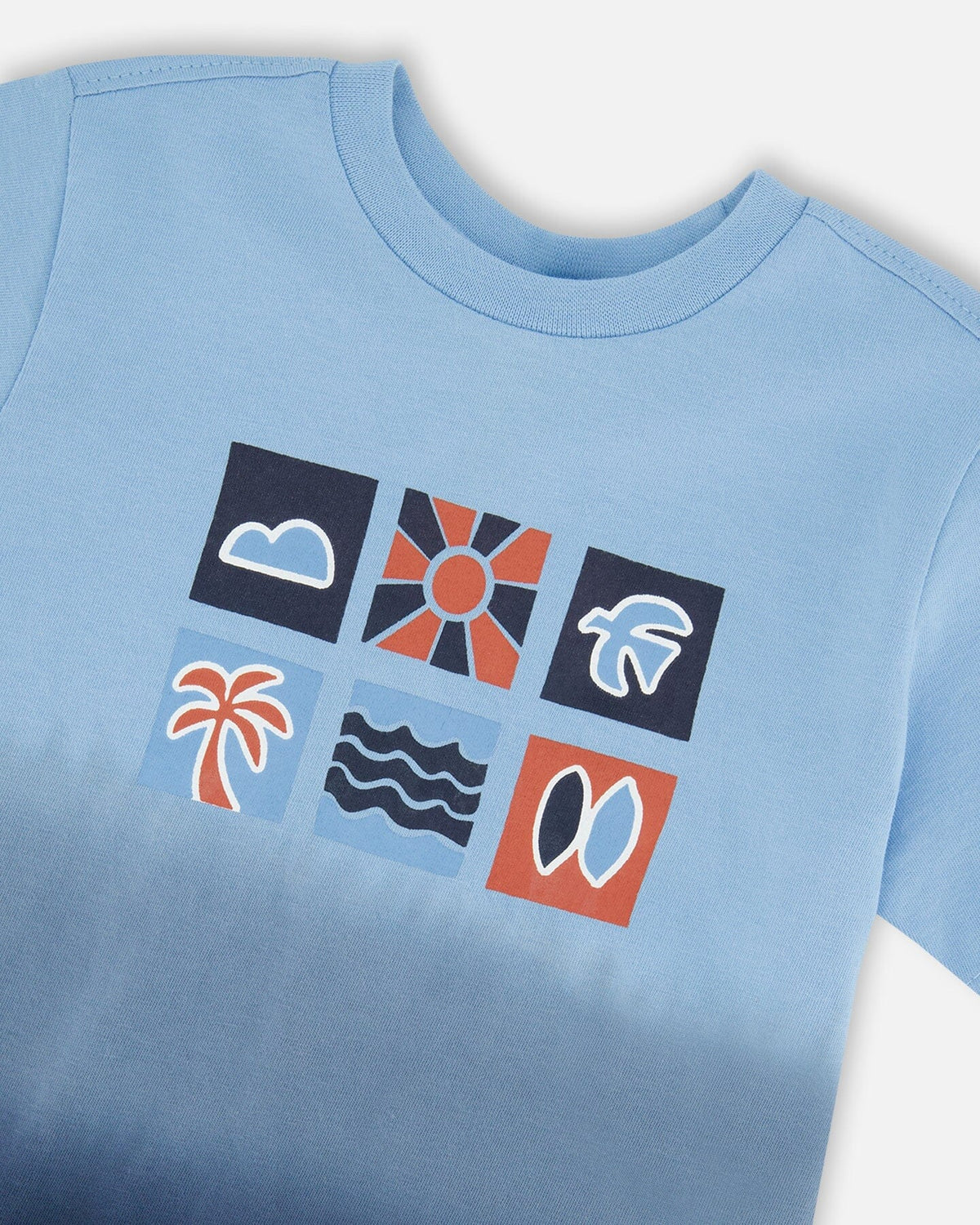Organic Cotton Short Sleeve T-Shirt Blue Gradient