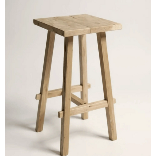 Barhocker Artisan aus recyceltem Teakholz