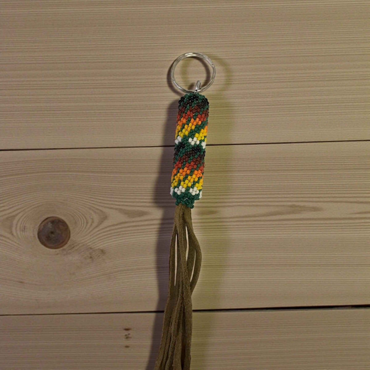 OLDTRIBES™ dark green Beaded Keychain