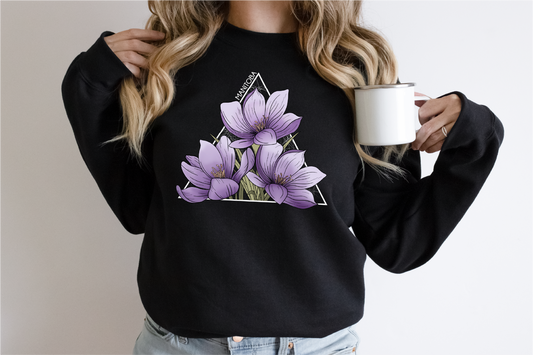 Crocus Triangle Unisex Crewneck Sweatshirt | Manitoba Clothing
