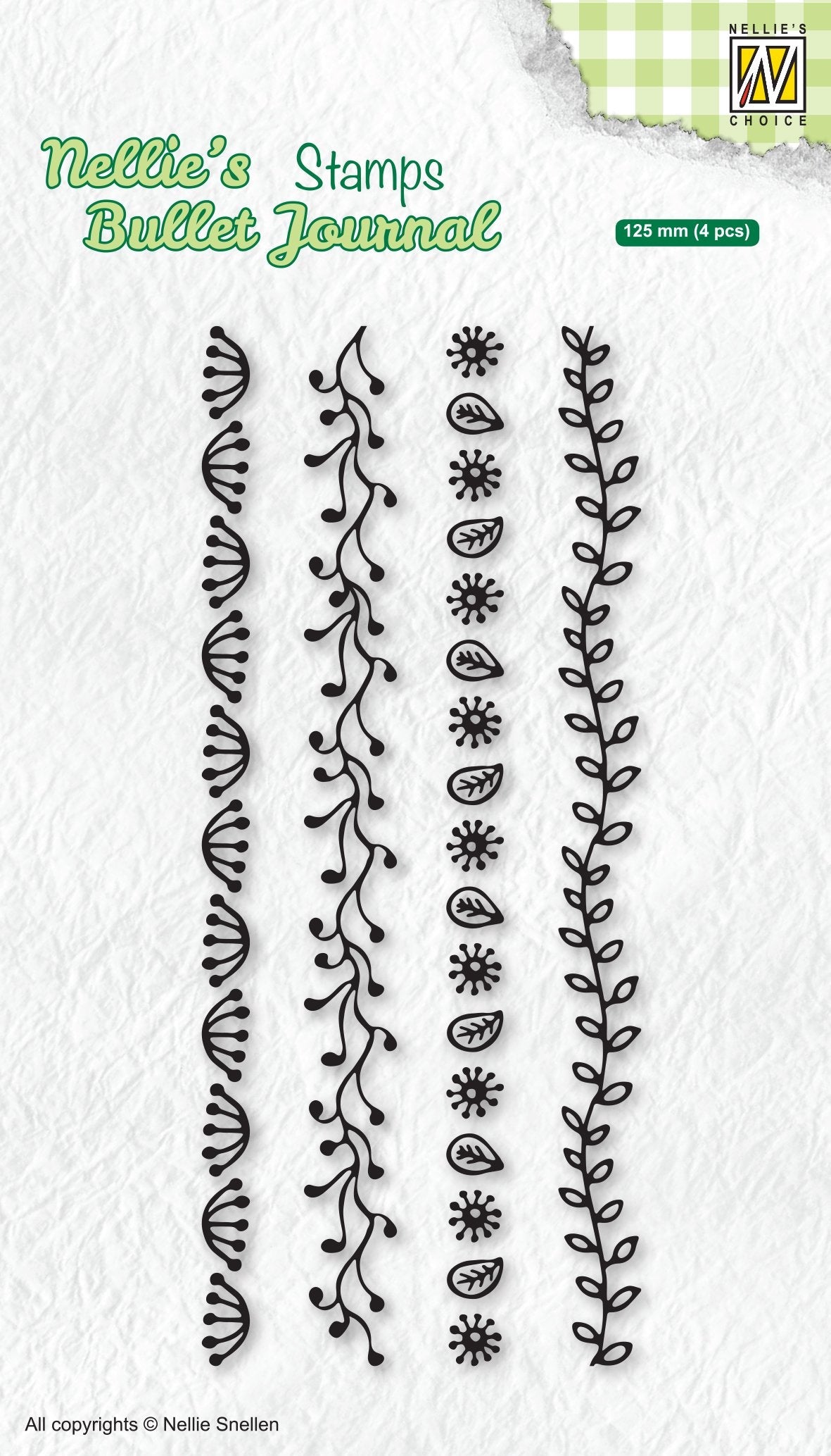 Nellie's Choice Nellie's Bullet Journal Clear Stamp Borders-2