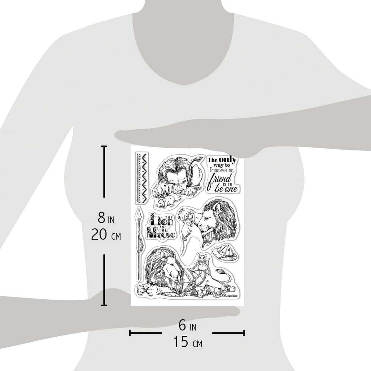 Ciao Bella Clear Stamp Set 6"x8" The Lion And The Mouse