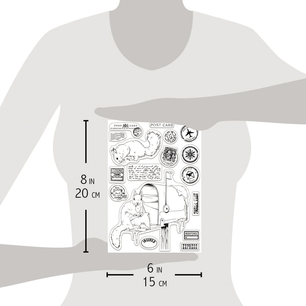 Ciao Bella Clear Stamp Set 6"x8" Mail Box