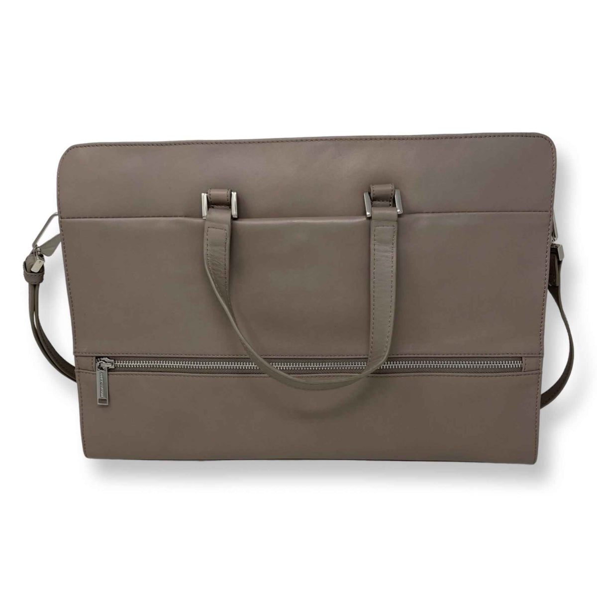 Sac pour Ordinateur Portable en Cuir Taupe | Elizabeth