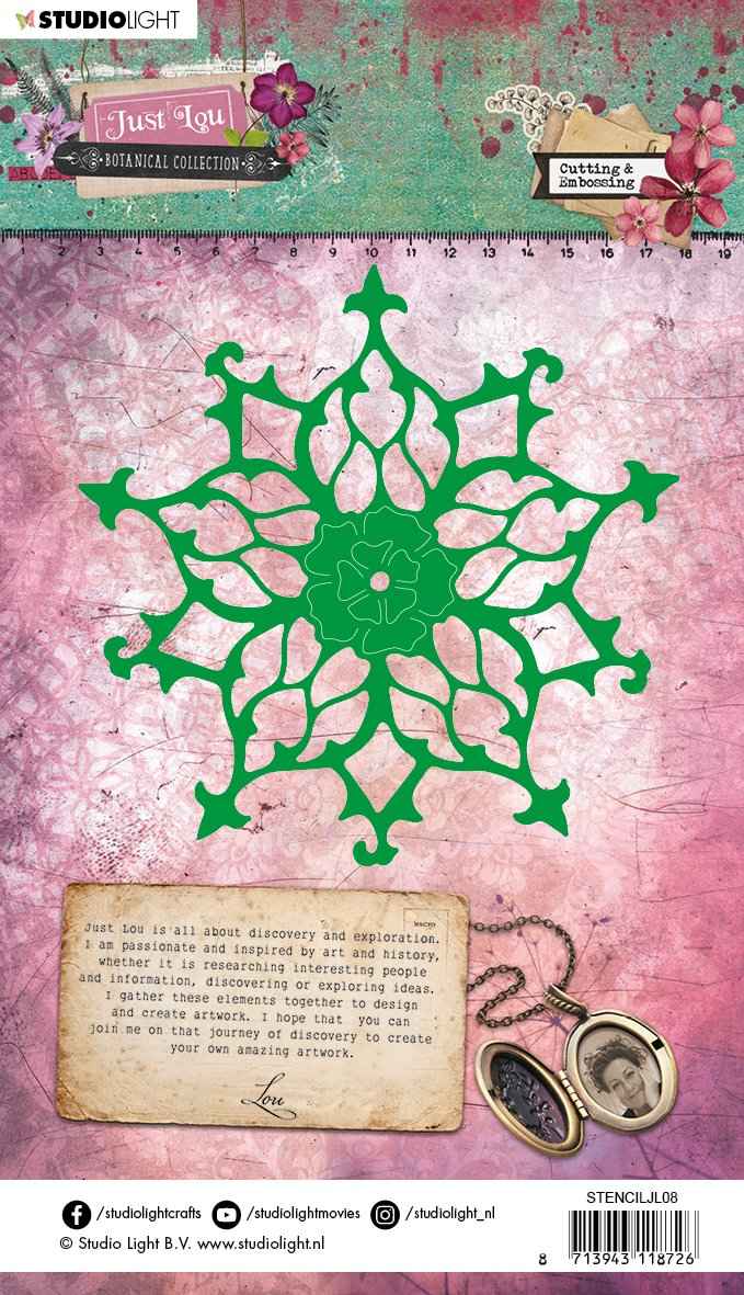 Embossing Die Cut Stencil, Just Lou Botanical Collection nr.08