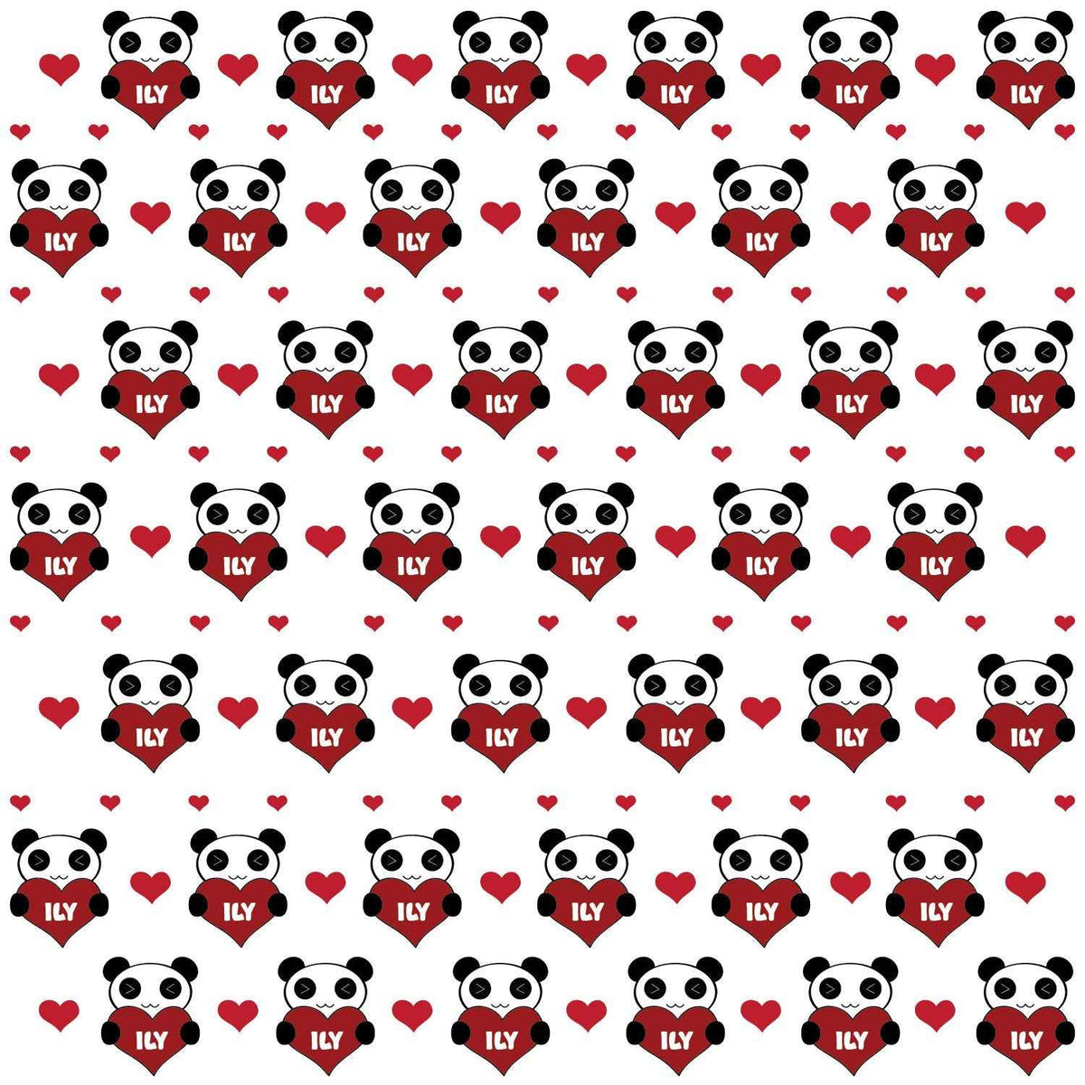 Panda Bear Valentine Adhesive Vinyl